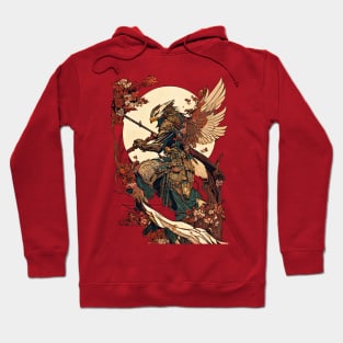 Eagle Warrior Samurai Vintage Art Nouveau Hoodie